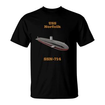 Uss Norfolk Ssn-714 Navy Sailor Veteran Gift T-Shirt | Mazezy