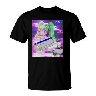 Vaporwave Aesthetic Japanese Style Anime T-Shirt | Mazezy