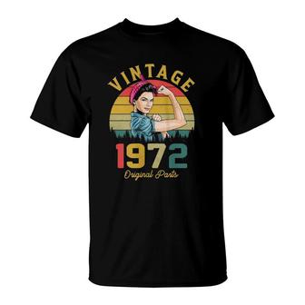 Vintage 1972 Made In 1972 49Th Birthday Women 49 Years Old T-Shirt - Seseable