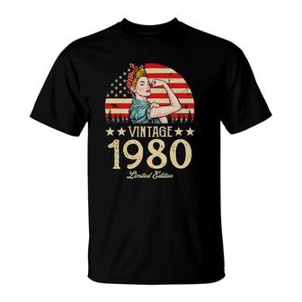 Vintage 1980 Limited Edition 1980 42Nd Birthday 42 Years Old T-Shirt | Mazezy