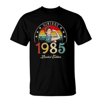 Vintage 1985 Limited Edition 1985 37Th Birthday 37 Years Old T-Shirt | Mazezy UK
