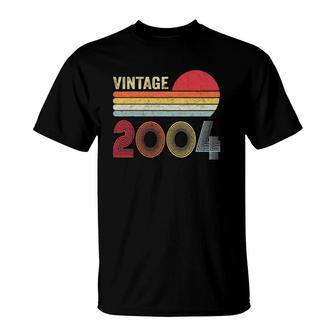 Vintage 2004 Funny 18 Years Old Boys And Girls 18Th Birthday T-Shirt - Seseable