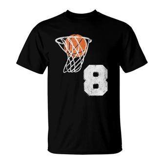 Vintage Basketball Jersey Number 8 Player Number T-shirt - Thegiftio UK