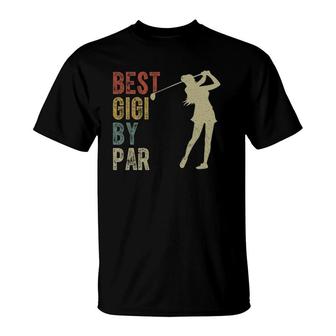 Vintage Best Gigi By Par Outfit Mothers Day Golfing T-Shirt - Seseable