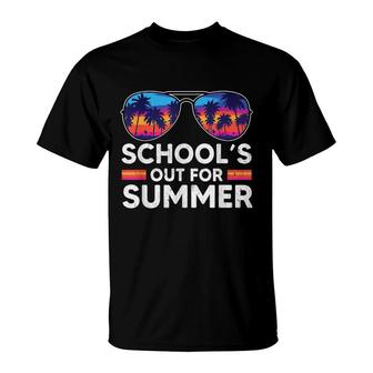 Vintage Last Day Of School Schools Out For Summer Teacher T-Shirt - Seseable