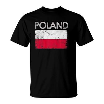 Vintage Poland Polish Flag Pride Gift T-Shirt | Mazezy