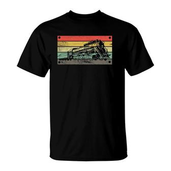 Vintage Train Railroad Retro Railroad Engineer Gift T-Shirt | Mazezy