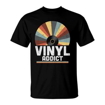 Vinyl Addict Cd Retro Vintage 80S 90S Styles T-Shirt - Seseable