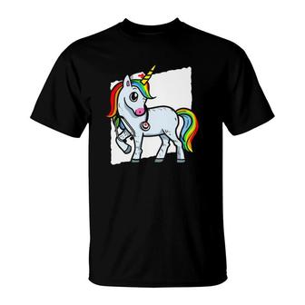 Women Funny Nursing Gift Proud Unicorn Nurse T-Shirt - Seseable