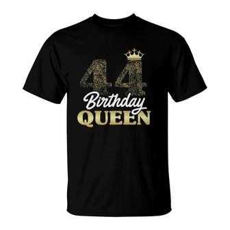 Womens 44Th Birthday Girl Woman Cute Queen 44 Years Old Crown Bday T-Shirt - Seseable