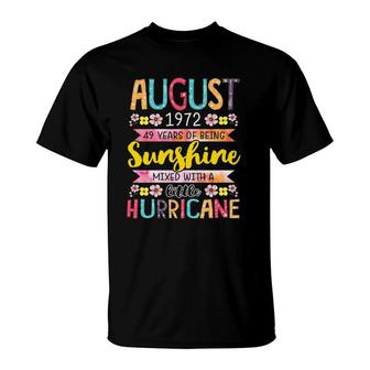 Womens 49 Years Old Vintage 1972 August Girl 49Th Birthday T-Shirt - Seseable