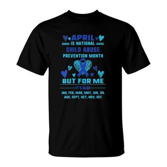 Womens April Is National Child Abuse Prevention Month Awareness V-Neck T-Shirt | Mazezy