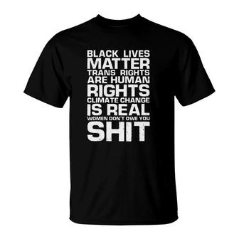 Womens Black Lives Matter Trans Rights Are Human Rights Awareness V-Neck T-Shirt - Seseable