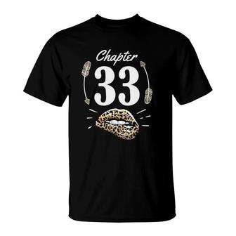 Womens Chapter 33 33Rd Birthday Party Thirty Three Years Old Gift V-Neck T-Shirt | Mazezy