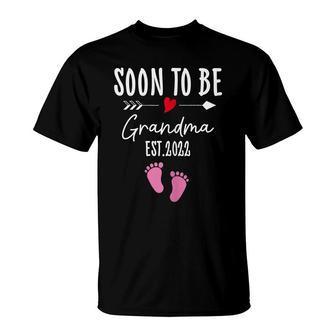 Womens Funny Soon To Be Grandma 2022 Quote Promoted To Grandma T-Shirt - Seseable