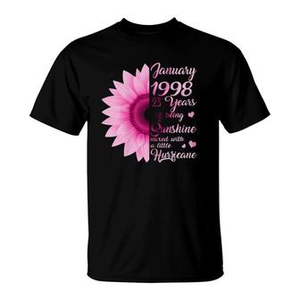 Womens January Girls 1998 Birthday Gift 23 Years Old Made In 1998 Ver2 T-Shirt - Seseable