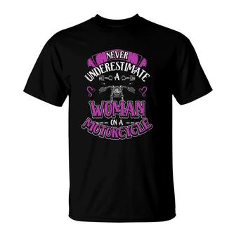 Womens On A Motorcycle Biker Lifestyle Motorcyclist T-Shirt | Mazezy AU