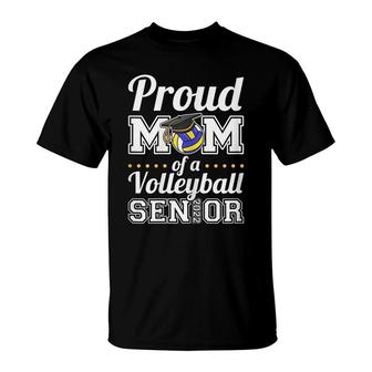 Womens Proud Mom Of A Volleyball Senior 2022 T-Shirt - Seseable