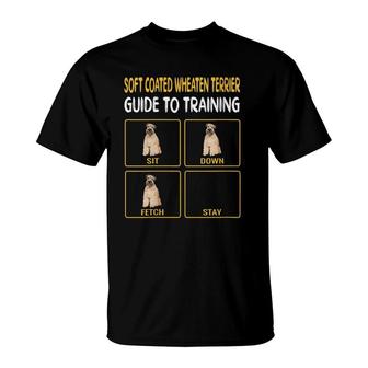 Womens Soft Coated Wheaten Terrier Guide To Training Dog Obedience V-Neck T-Shirt - Seseable
