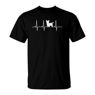 Yorkie Heartbeat Yorkie Yorkshire Terrier Gift T-Shirt | Mazezy
