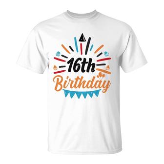 16Th Birthday 2006 Orange Graphics T-Shirt - Seseable