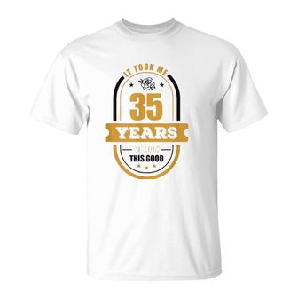 35Th Birthday Gifts For Daughter Age 35 Years Old Retro 1986 Ver2 T-Shirt - Seseable