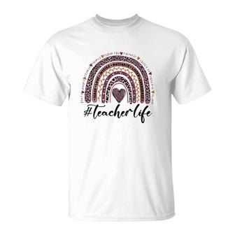 A Teacher Life Is Closely Related To The Knowledge In Books And Inspires Students T-Shirt - Seseable