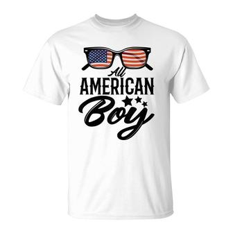 All American Boy 4Th Of July Family Matching Sunglass Usa T-Shirt - Seseable