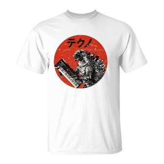 Analog Vintage Synthesizer Japanese Retro Monster T-shirt - Thegiftio