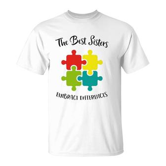 Autism Sister Awareness Day Autistic Gift For Sis T-Shirt | Mazezy