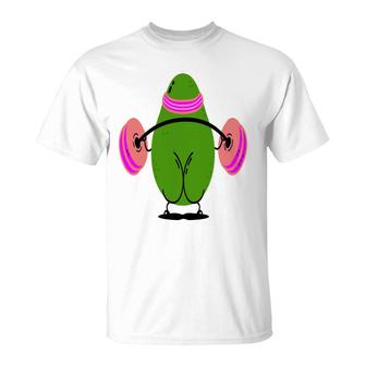 Avocado Wrestling Cute Funny Gyms Man T-Shirt - Seseable