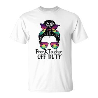 Awesome Pre-K Teacher Off Duty Pre-Kindergarten Teacher Idea T-shirt - Thegiftio UK