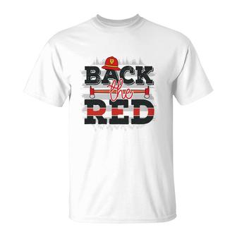 Back The Red Firefighter Proud Job T-Shirt - Seseable