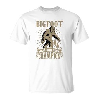 Bigfoot Hide Seek Champion Men Women Sasquatch Tee T-Shirt - Monsterry AU