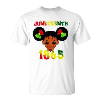 Black Girl Juneteenth 1865 Kids Toddlers Celebration T-Shirt - Seseable