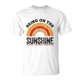 Bring On The Sunshine Vintage Rainbow No Shoes No T-Shirt - Seseable