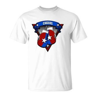 Caguas Puerto Rico Boxing Gloves Puerto Rican Camisas T-Shirt | Mazezy