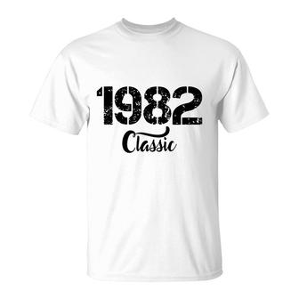 Classic 1982 40Th Birthday 1982 Vintage Black T-Shirt - Seseable