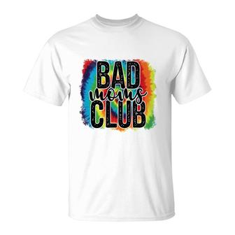 Colorful Bad Moms Club Vintage Mothers Day T-Shirt - Seseable