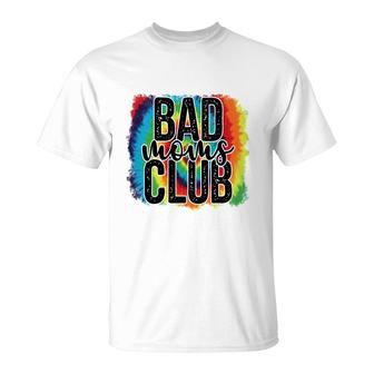Colorful Bad Moms Club Vintage Mothers Day T-Shirt | Seseable UK