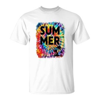Colorful Summer Vibe For Everybody Retro Summer Beach T-Shirt - Seseable