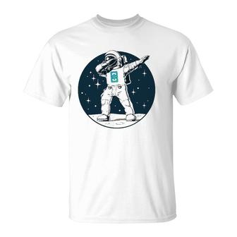 Cryptocurrency Talk - Fun Theta Dabbing Space Man T-Shirt | Mazezy