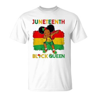Cute Dabbing Black Queen Juneteenth Is My Independence Day T-Shirt - Seseable
