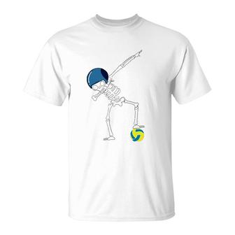 Dabbing Skeleton Water Polo Player Sports Athlete Gift T-Shirt | Mazezy