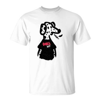 Dare Dog Bad Dogs Club Smoking Dalmatian Dog T-Shirt | Mazezy