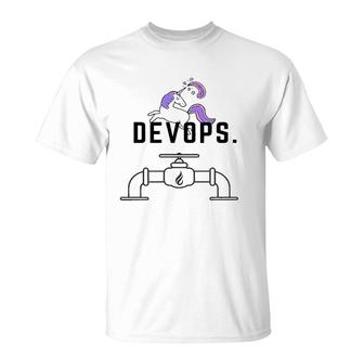Devops Engineer Unicorn Funny Gift T-Shirt | Mazezy
