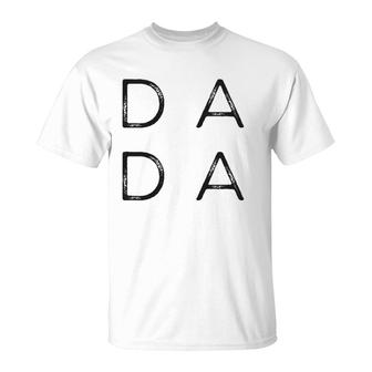 Distressed Dada Fathers Day For New Dad Him Grandpa Papa T-Shirt - Seseable