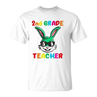 Easter Day Bunny 2Nd Grade Teacher Easter Rabbit T-Shirt - Seseable