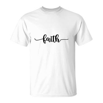 Faith Bible Verse Black Graphic Great Gift Christian T-Shirt | Seseable UK