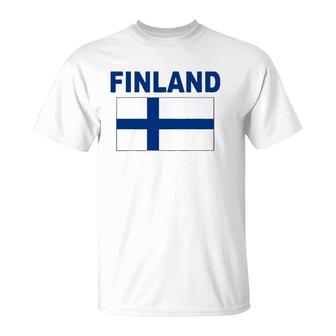 Finland Flag Cool Finnish Suomi Flags Gift Top Tee T-Shirt | Mazezy